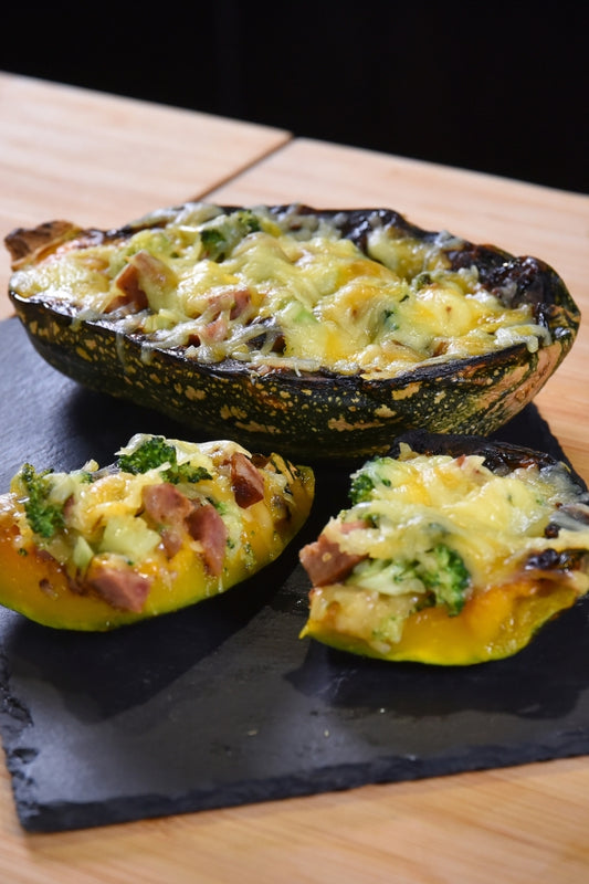 Sausage Stuffed Squash by Turbo E Outdoor Electric Grill